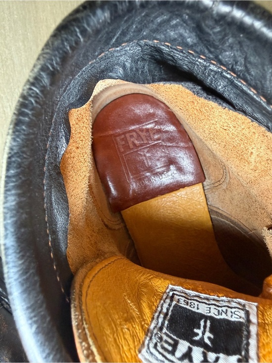 Vintage Frye Arkansas 651057 Mid Lace Boots USA Brown Leather Men\'s Size 9.5 M main image 9